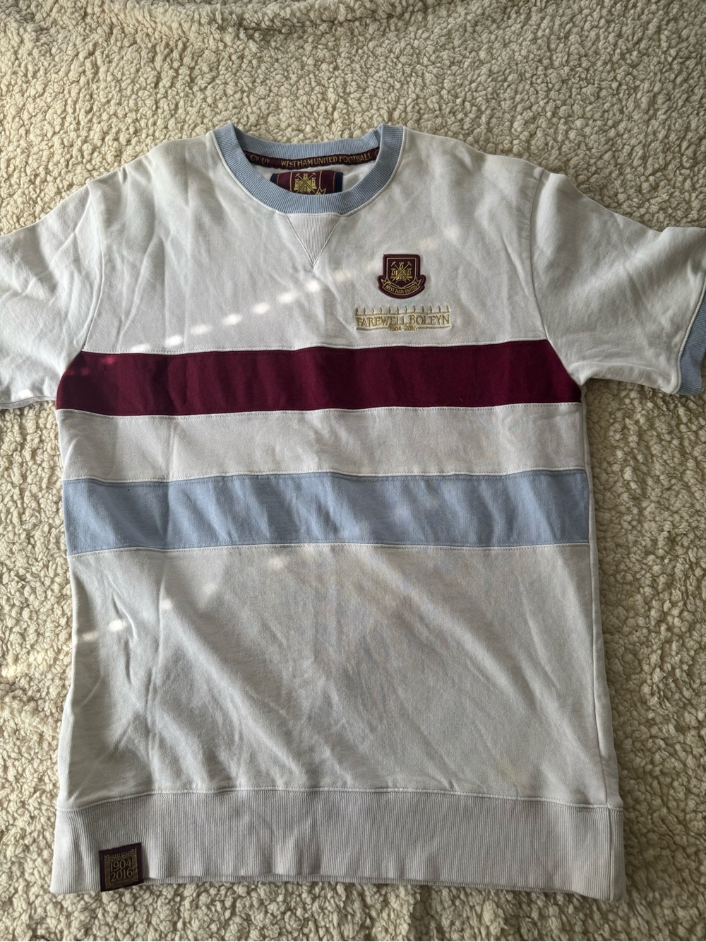 Westham United Farewell Boleyn Short-Sleeve Striped Crewneck Tee